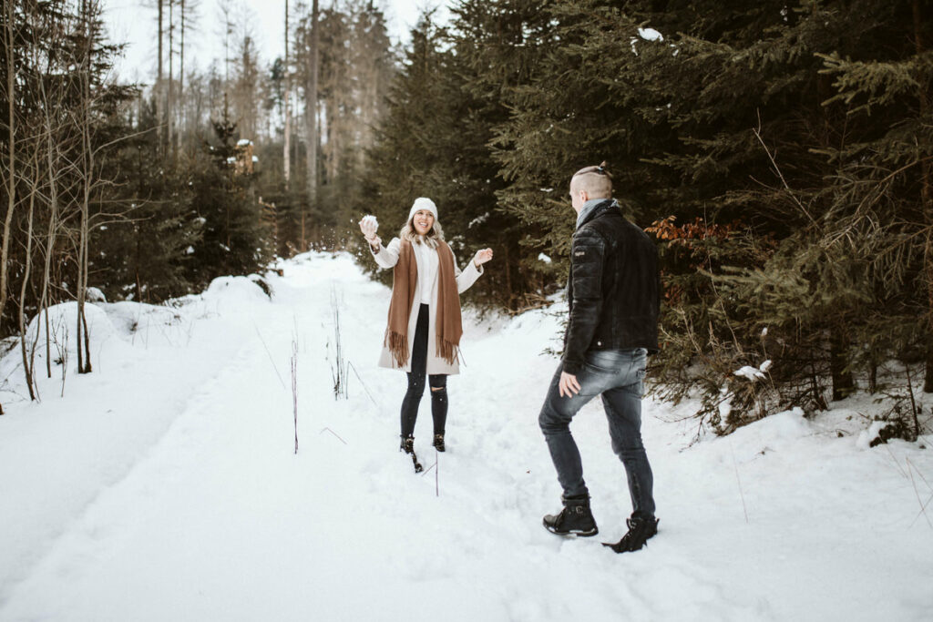Wintershooting mit Schneeballschlacht in Kassel