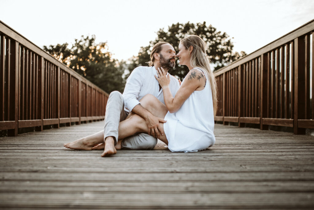 Paarshooting in Kassel im Sonnenuntergang